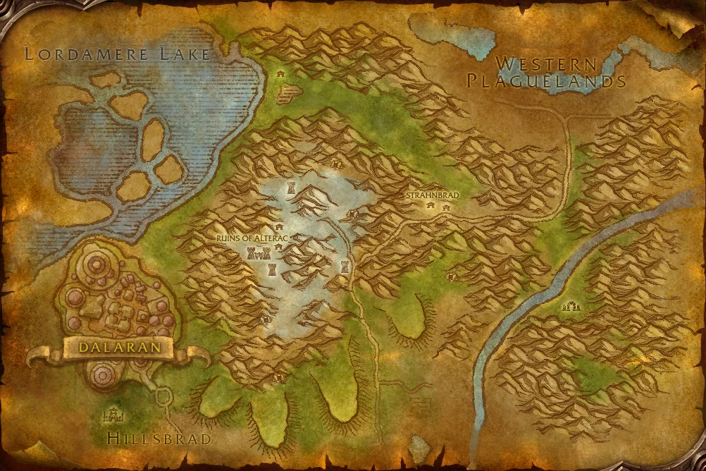 Alterac Mountains world map art