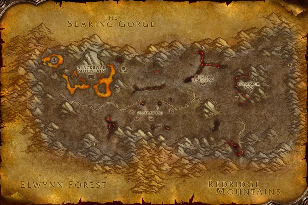 Burning Steppes world map art