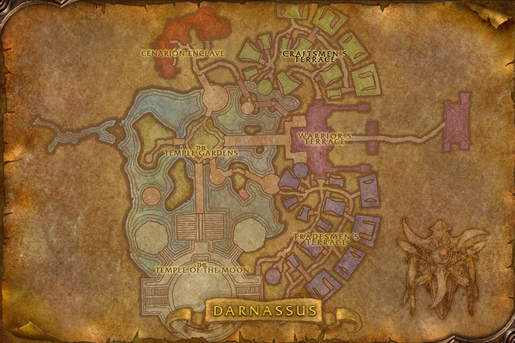 Darnassus world map art