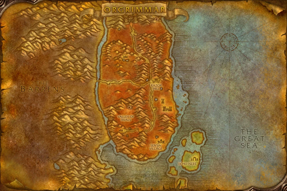 Durotar world map art