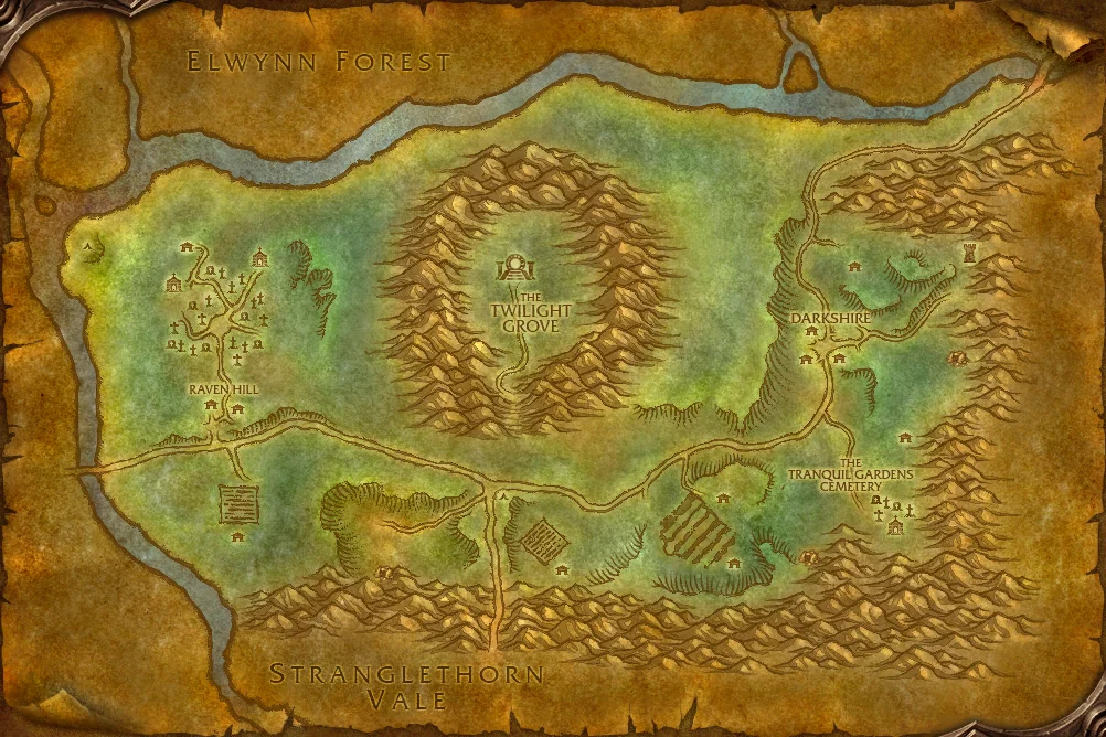 Duskwood world map art