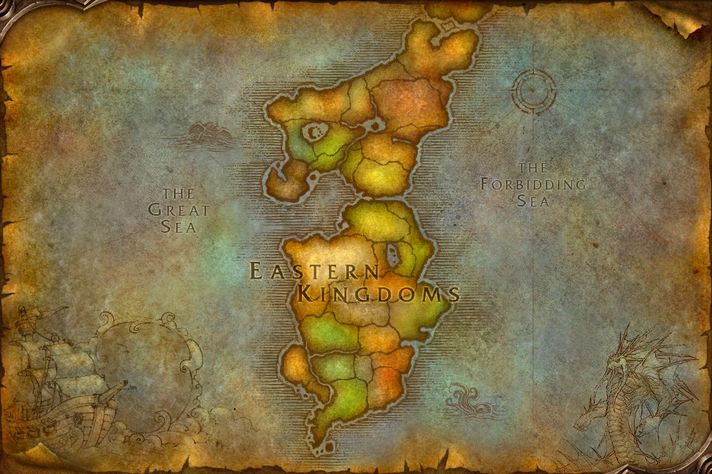 Eastern Kingdoms world map art