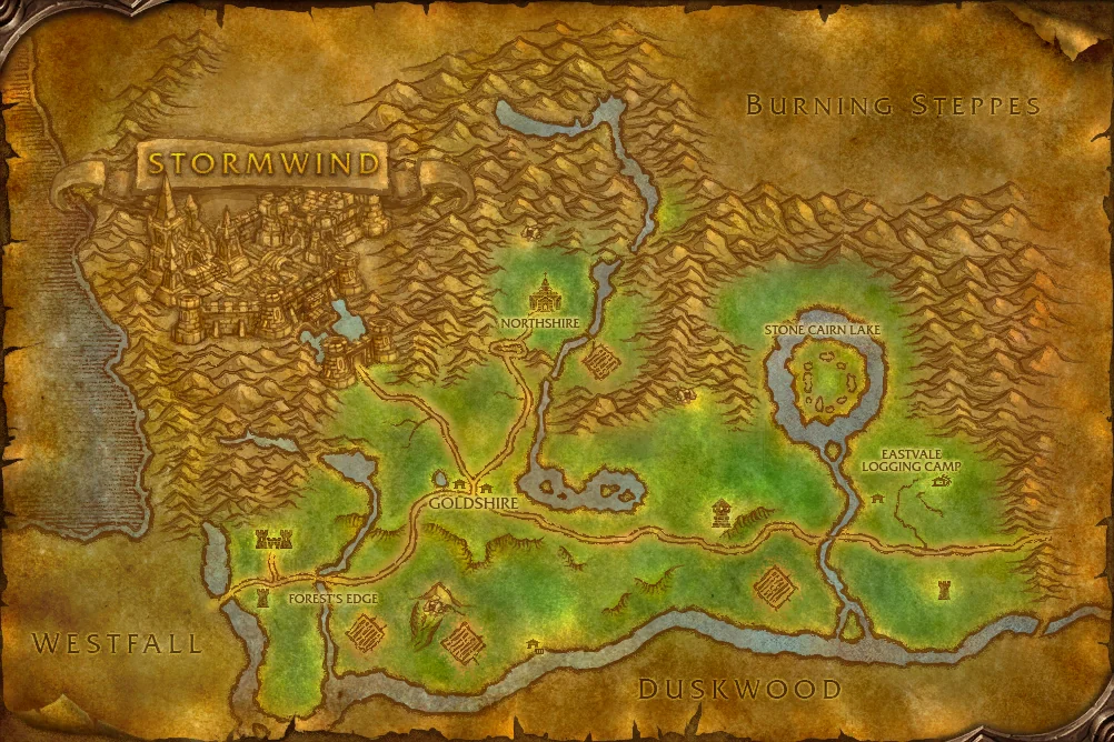 Elwynn Forest world map art
