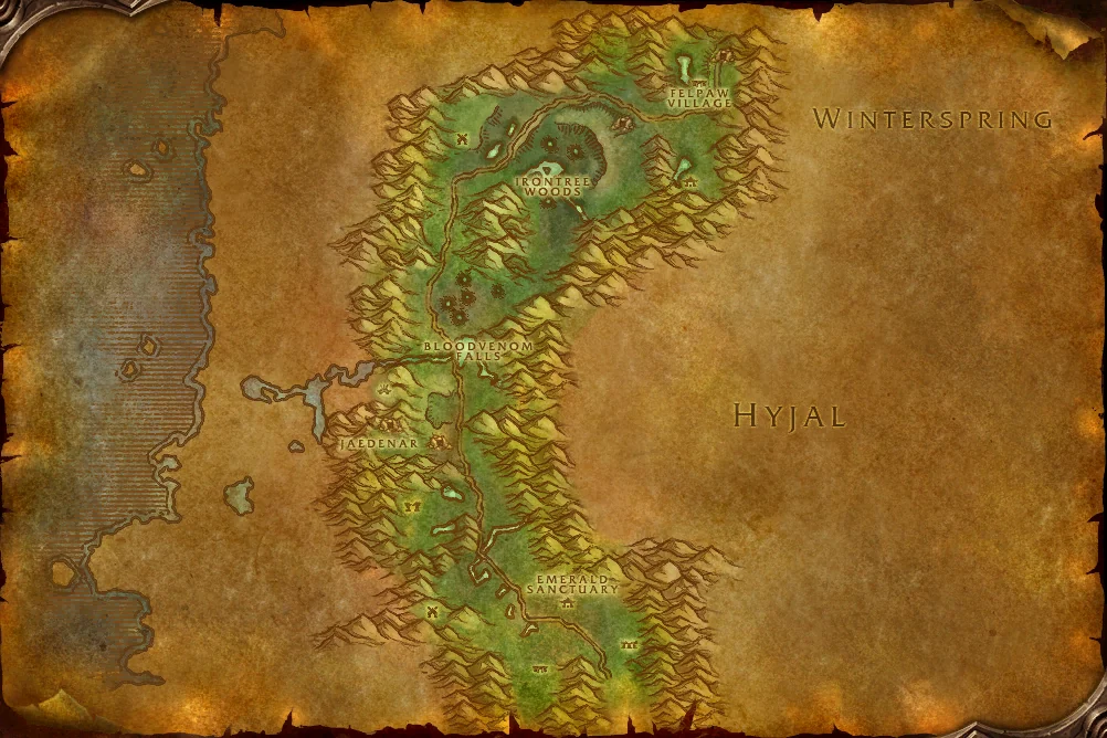 Felwood world map art