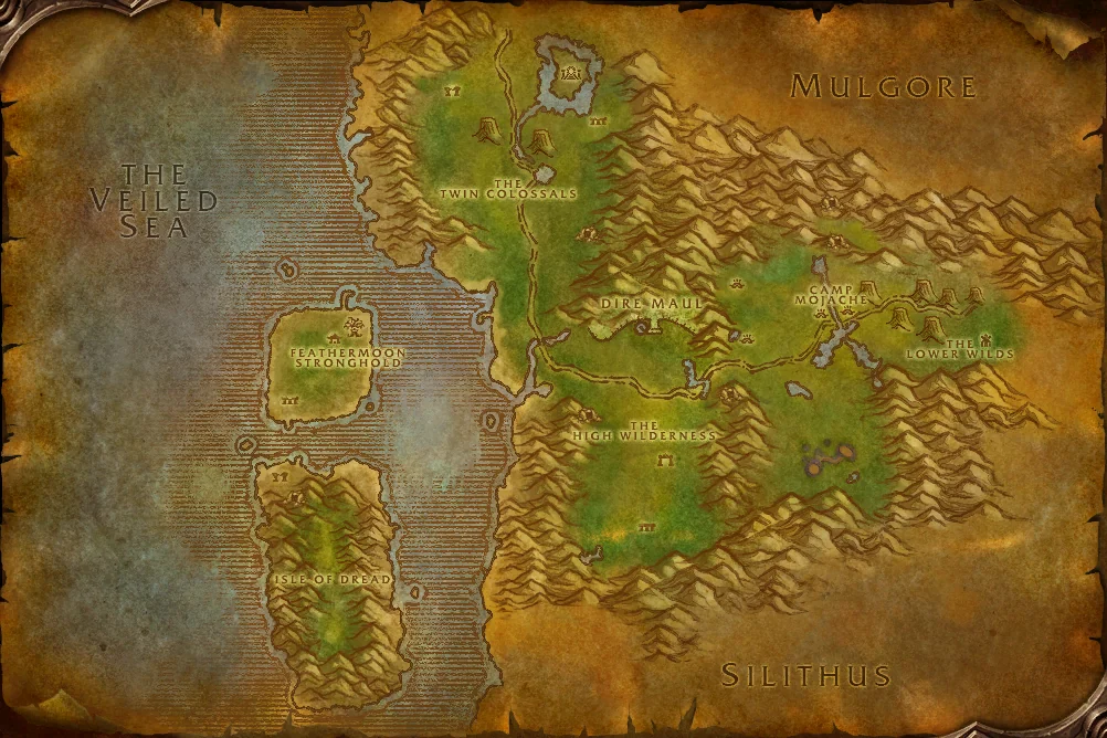 Feralas world map art