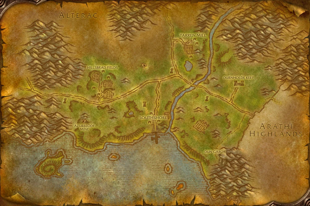 Hillsbrad Foothills world map art