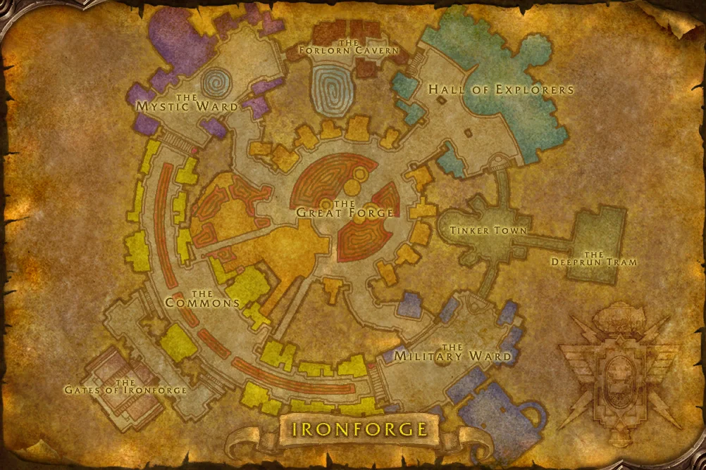 Ironforge world map art