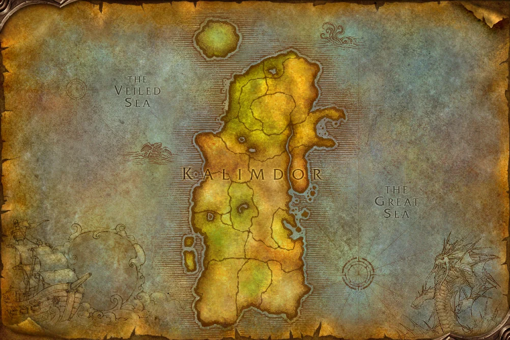 Kalimdor world map art