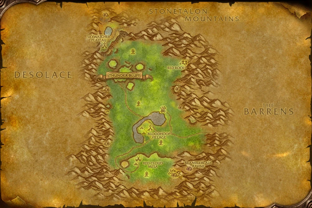 Mulgore world map art
