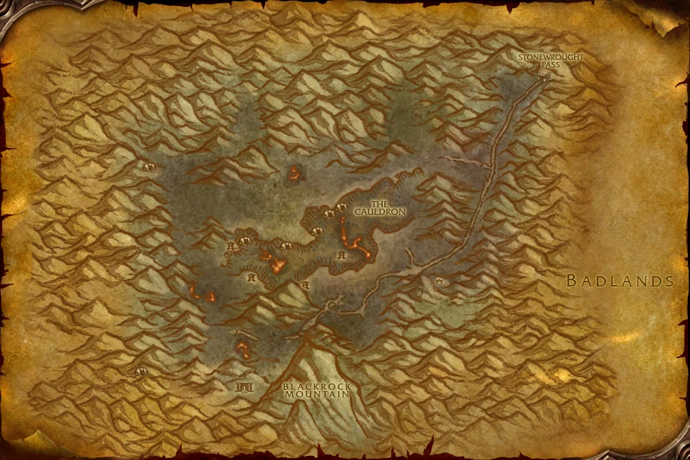 Searing Gorge world map art