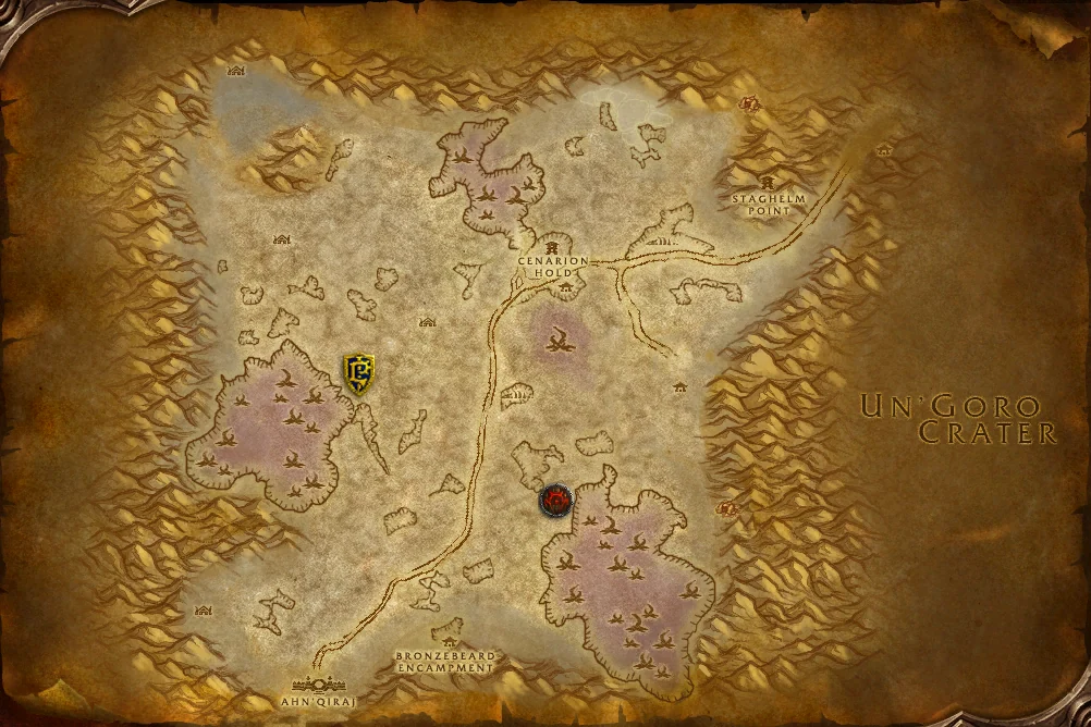 Silithus world map art