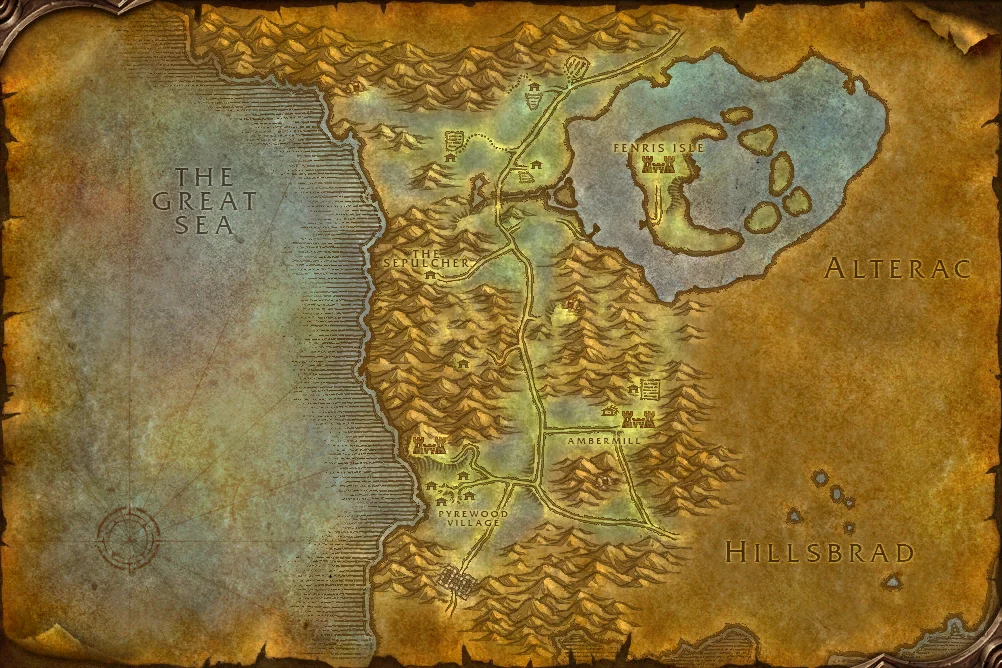 Silverpine Forest world map art