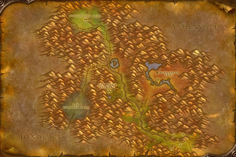 Stonetalon Mountains world map art