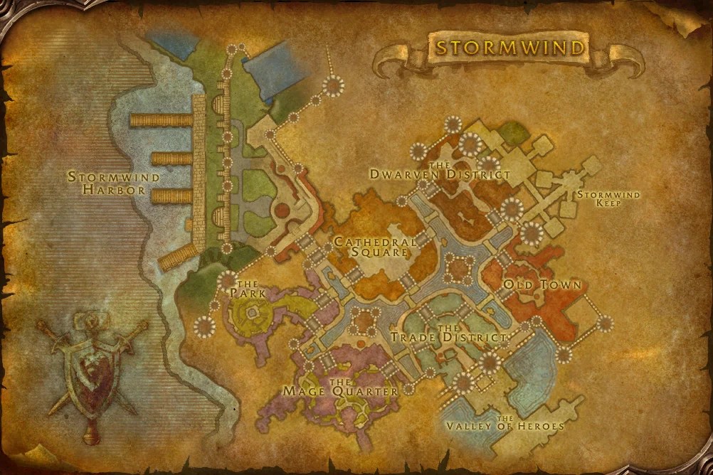 Stormwind City world map art