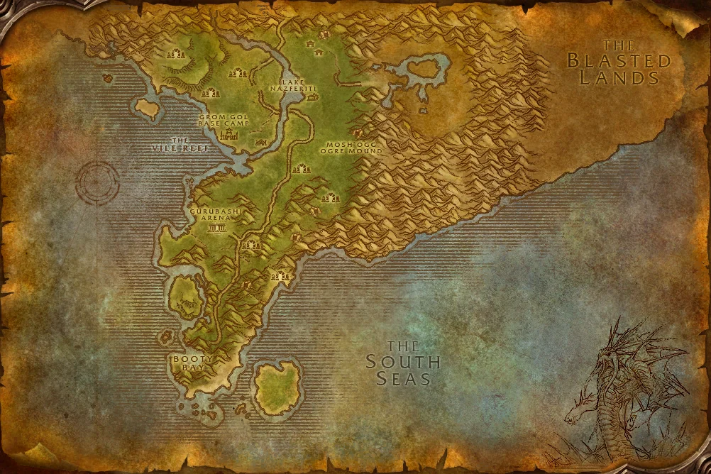 Stranglethorn Vale world map art