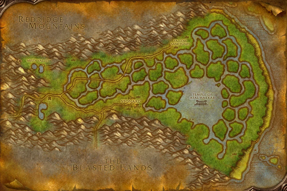 Swamp of Sorrows world map art
