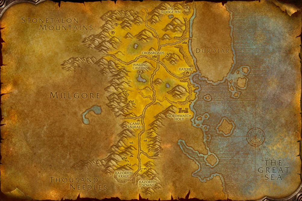 The Barrens world map art