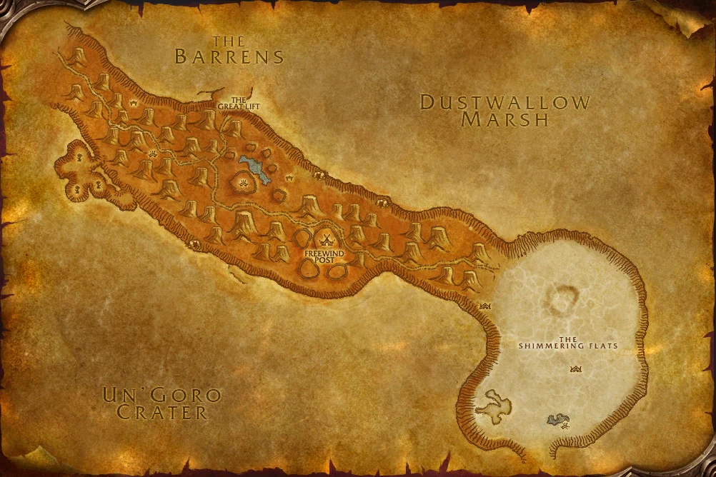 Thousand Needles world map art