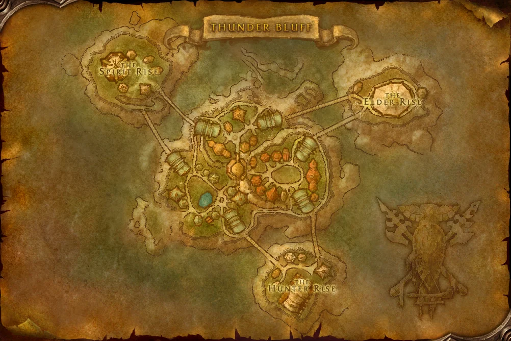 Thunder Bluff world map art