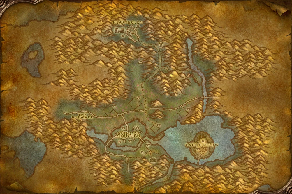 Western Plaguelands world map art