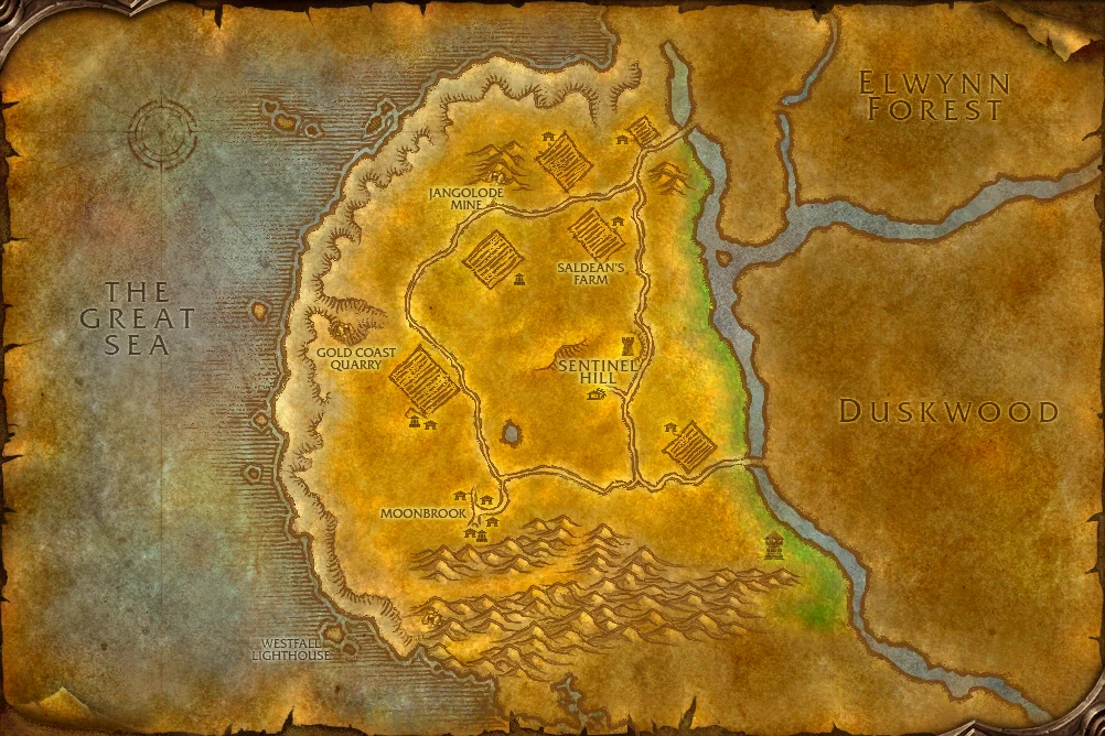 Westfall world map art