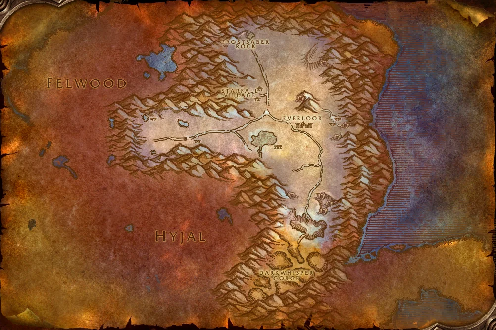 Winterspring world map art