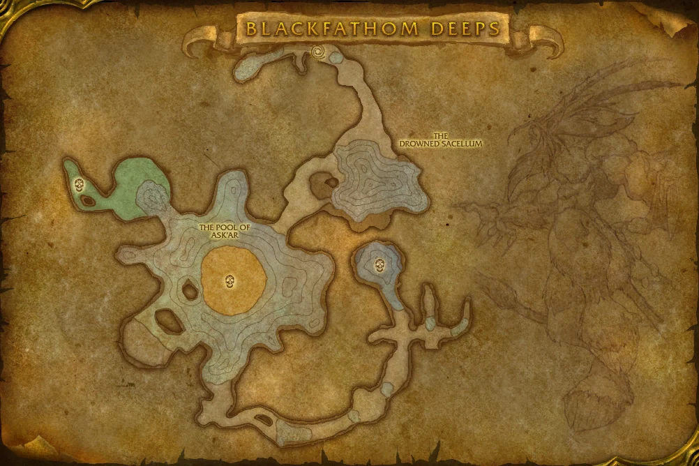 Blackfathom Deeps interior terrain map