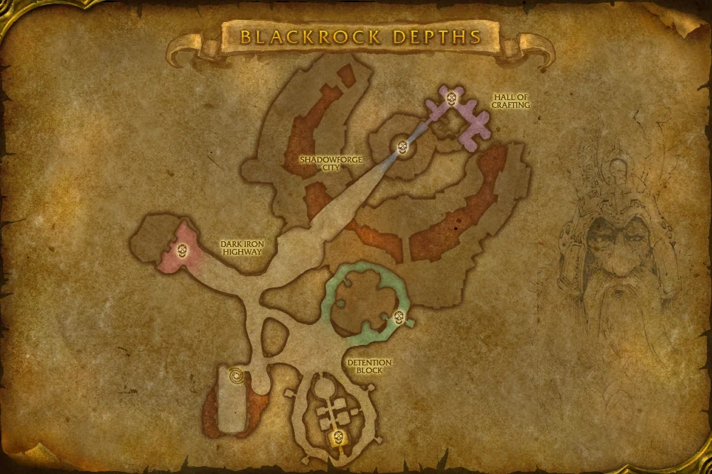Blackrock Depths interior terrain map