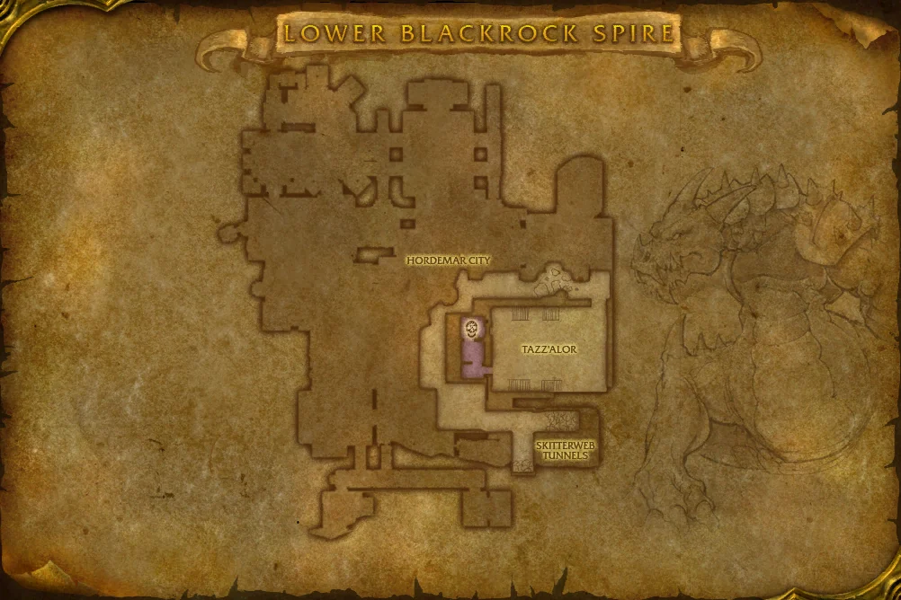 Blackrock Spire interior terrain map