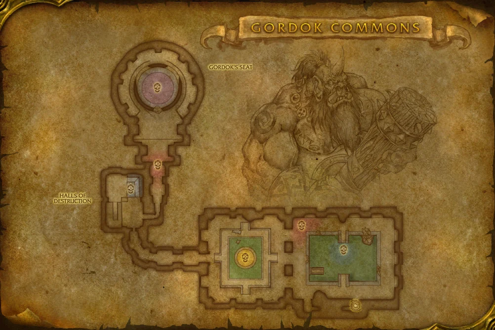Dire Maul interior terrain map