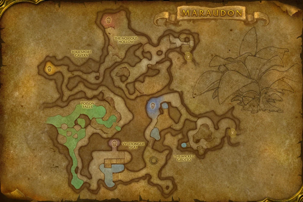 Maraudon interior terrain map