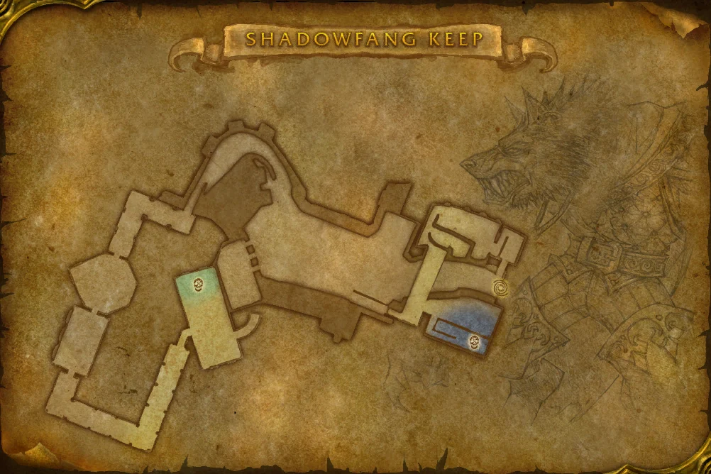 Shadowfang Keep interior terrain map