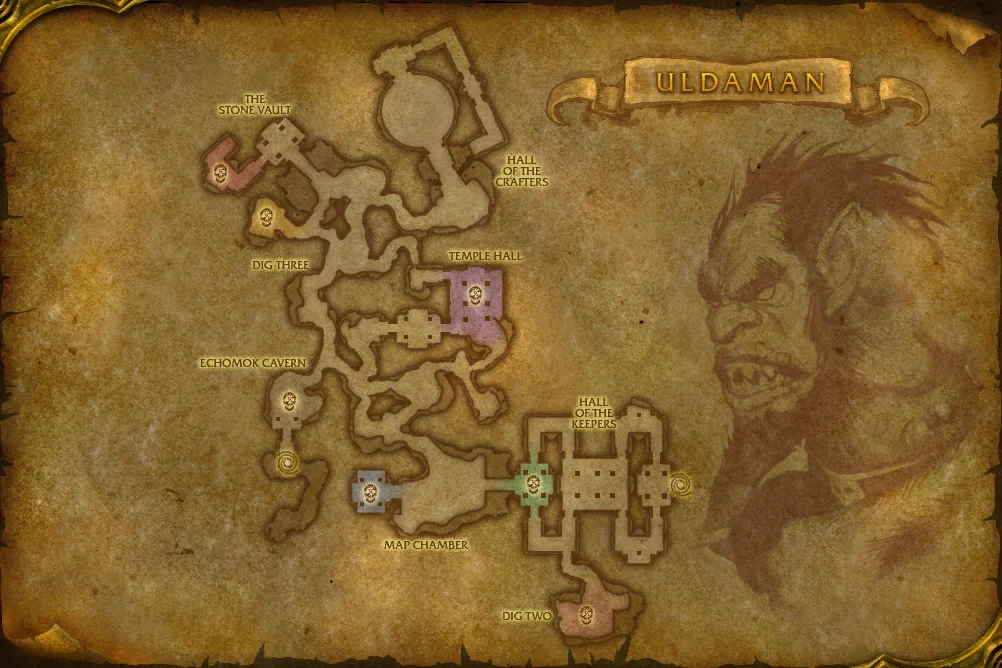 Uldaman interior terrain map
