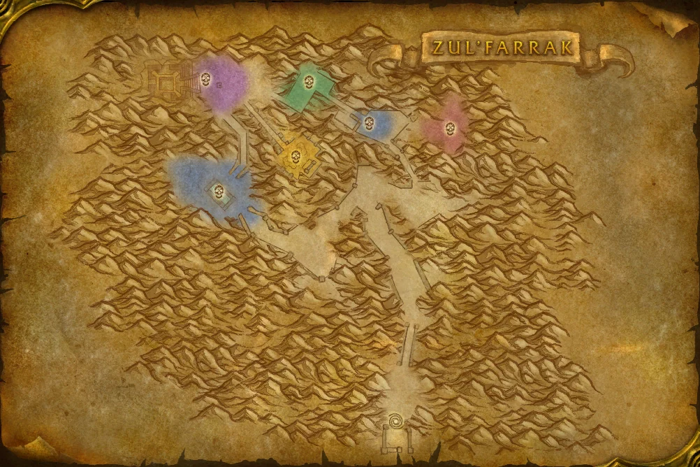 Zul'Farrak interior terrain map