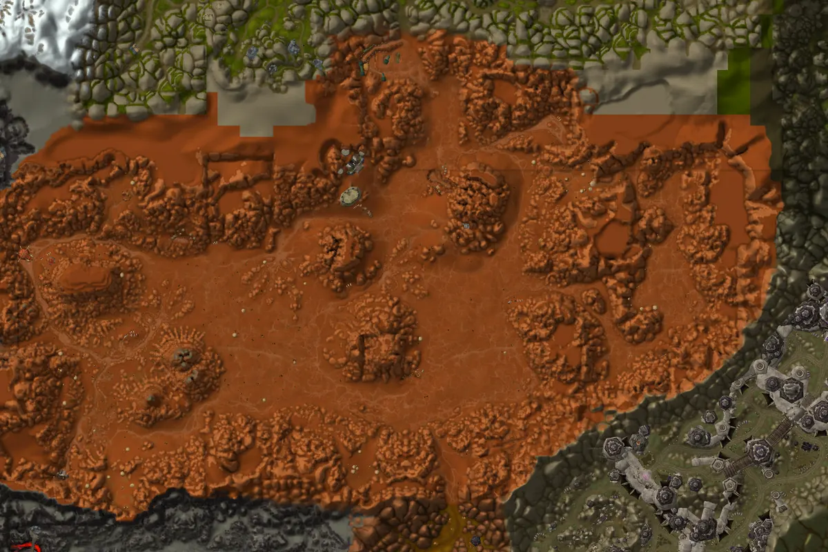 Badlands interior terrain map