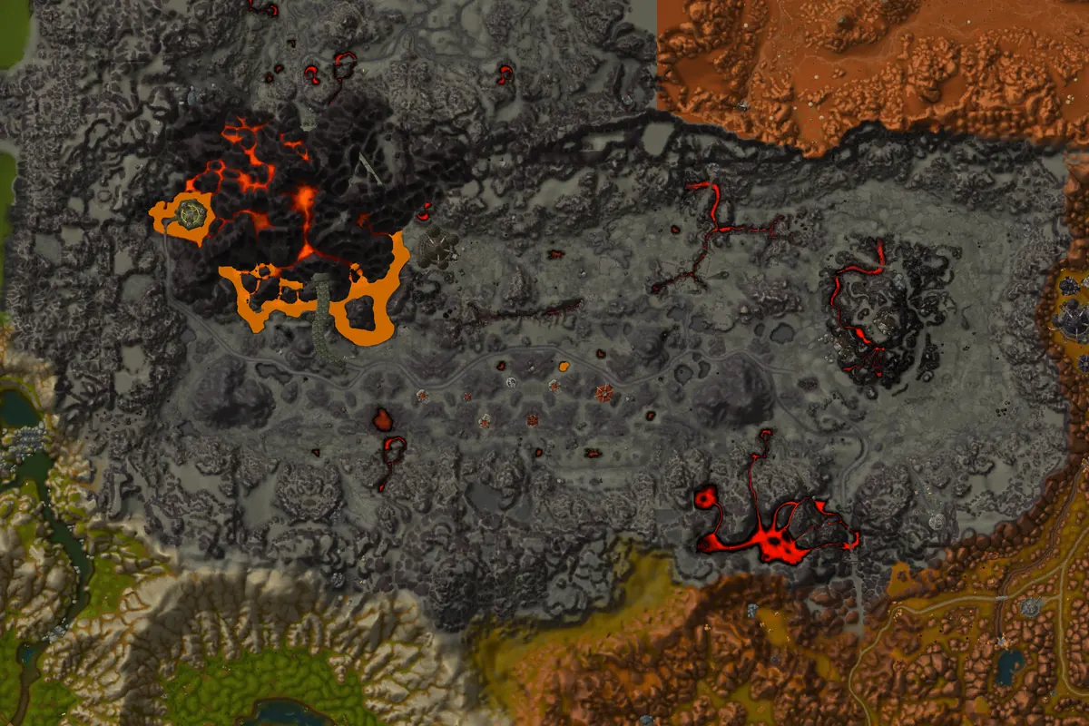Burning Steppes interior terrain map