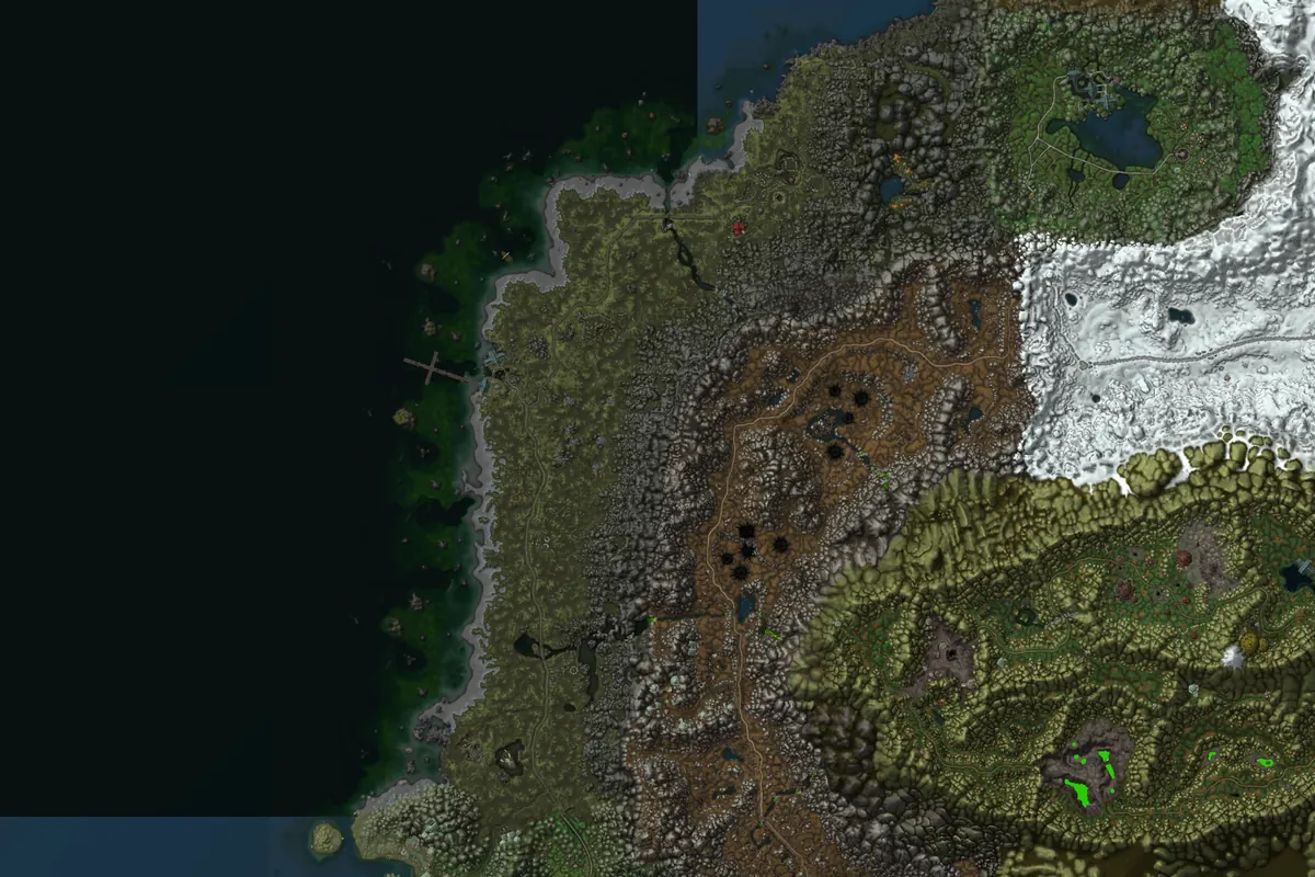 Darkshore interior terrain map