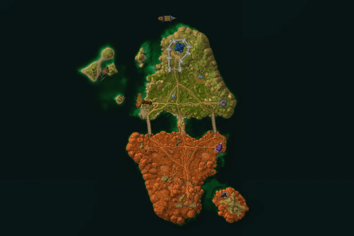 Darkspear Islands interior terrain map