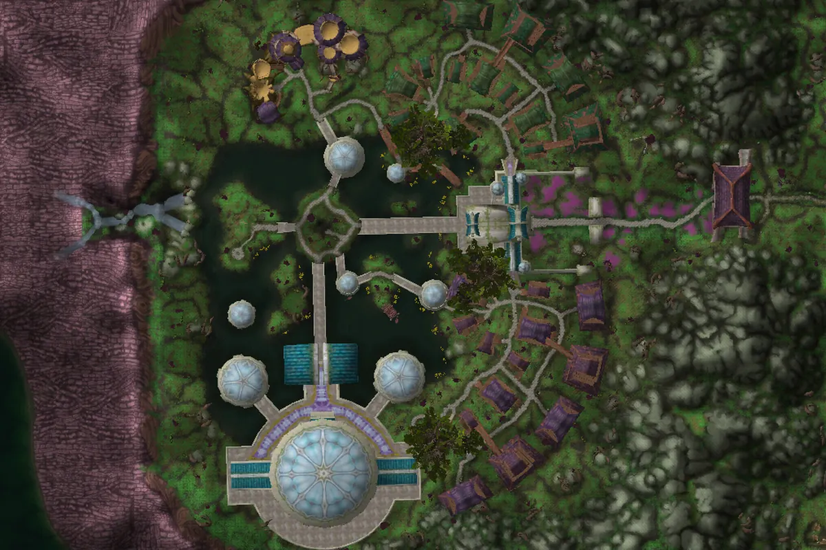 Darnassus interior terrain map