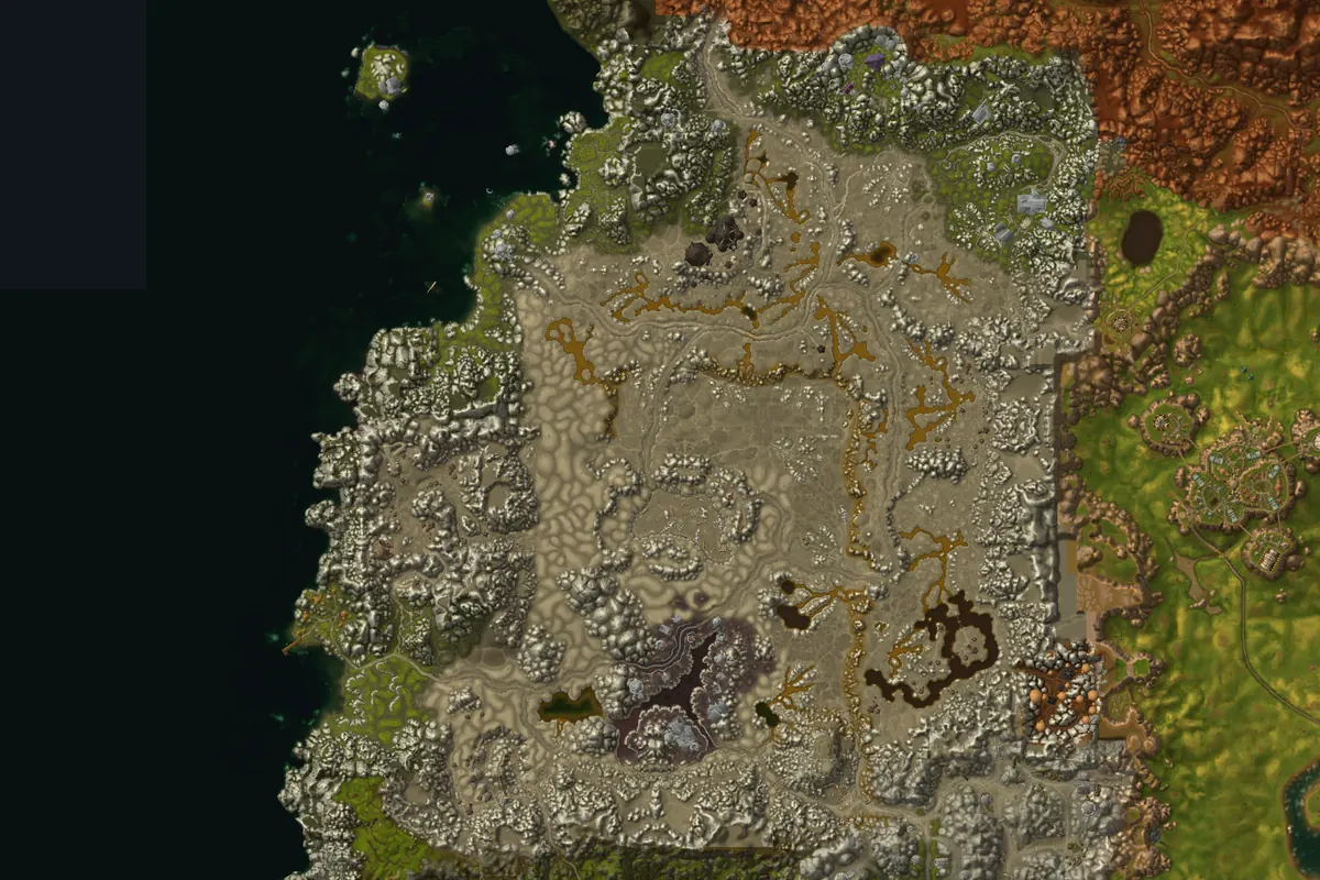 Desolace interior terrain map