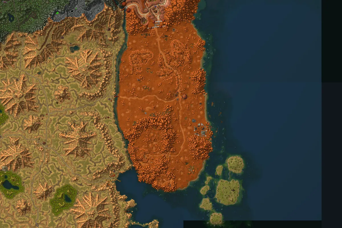 Durotar interior terrain map