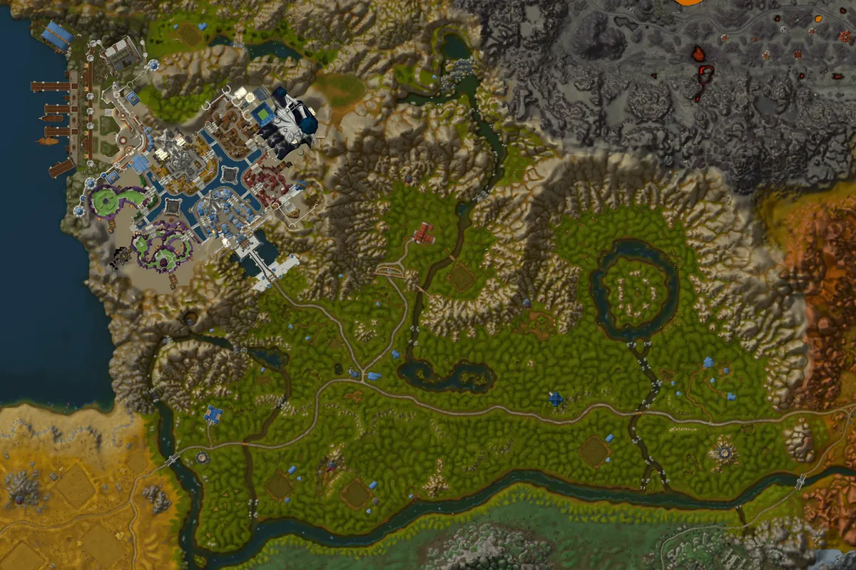 Elwynn Forest interior terrain map
