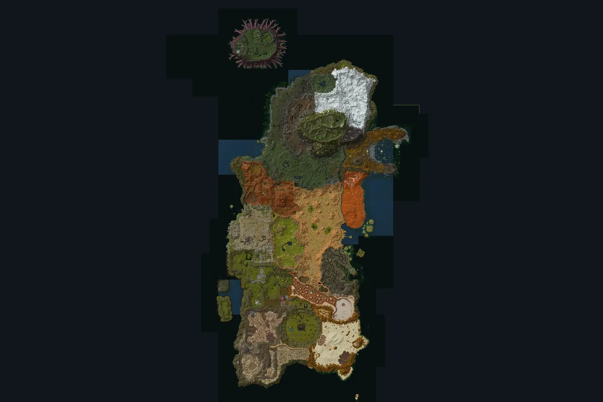 Kalimdor interior terrain map