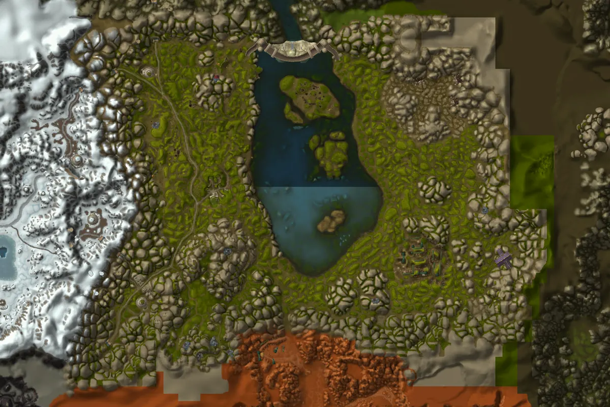 Loch Modan interior terrain map