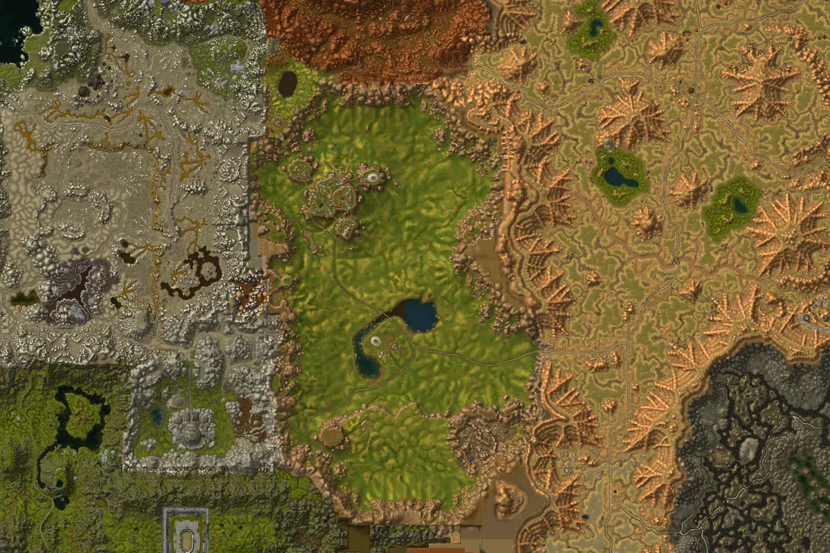 Mulgore interior terrain map