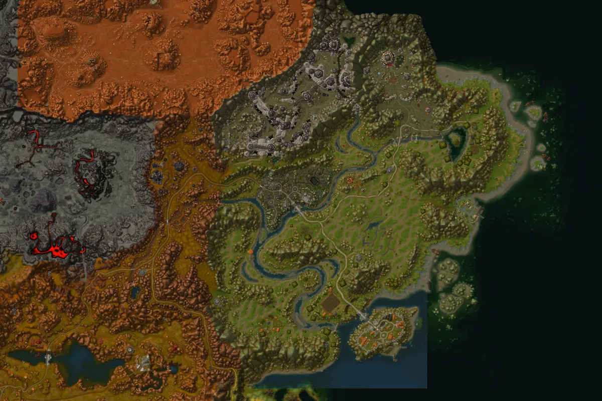 Riverglades interior terrain map