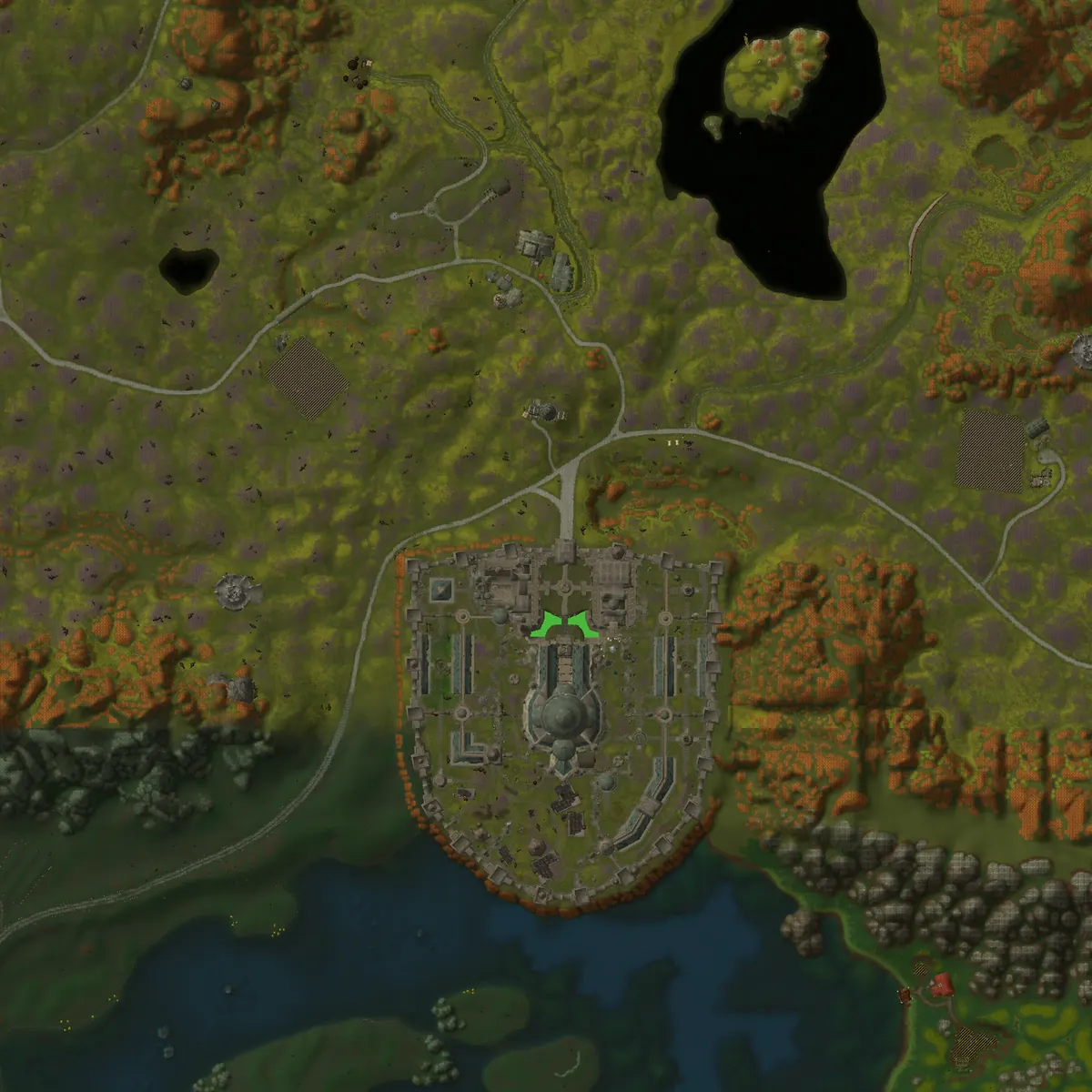 Ruins of Lordaeron interior terrain map