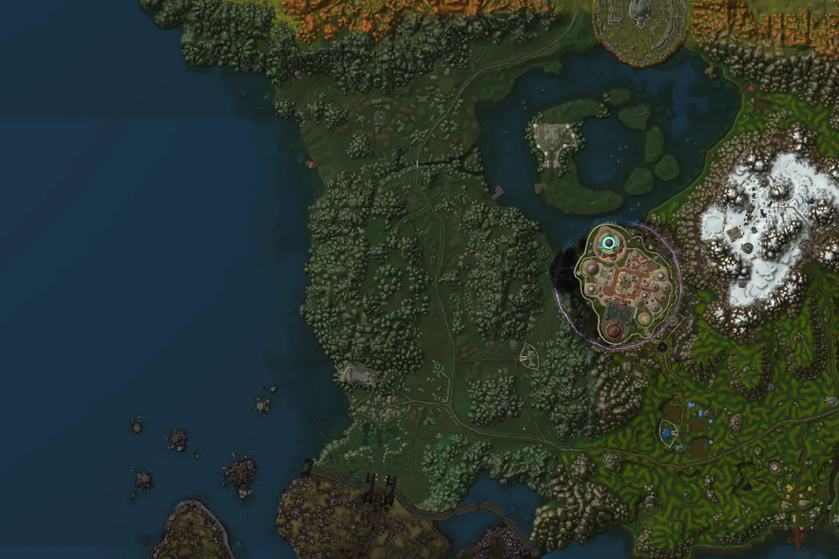 Silverpine Forest interior terrain map