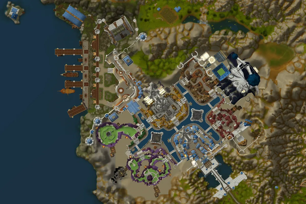 Stormwind City interior terrain map