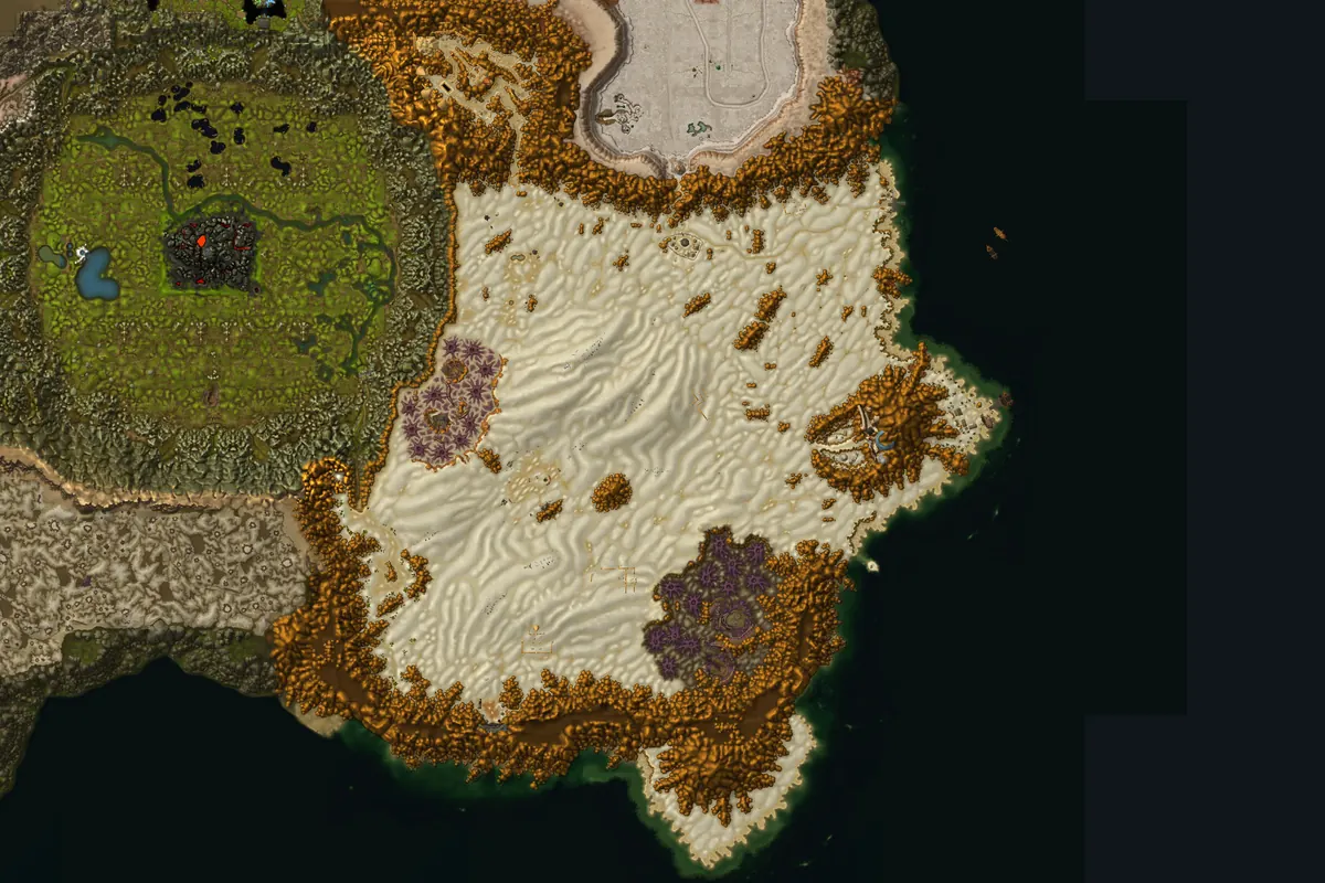 Tanaris interior terrain map